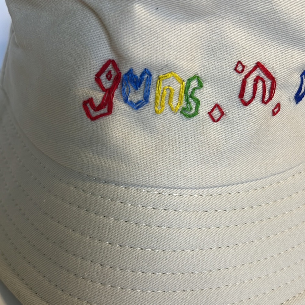 Hand Embroidery Bucket Hat Guns N Roses Festival OOAK Hand Embroidered Boho - Picture 3 of 14